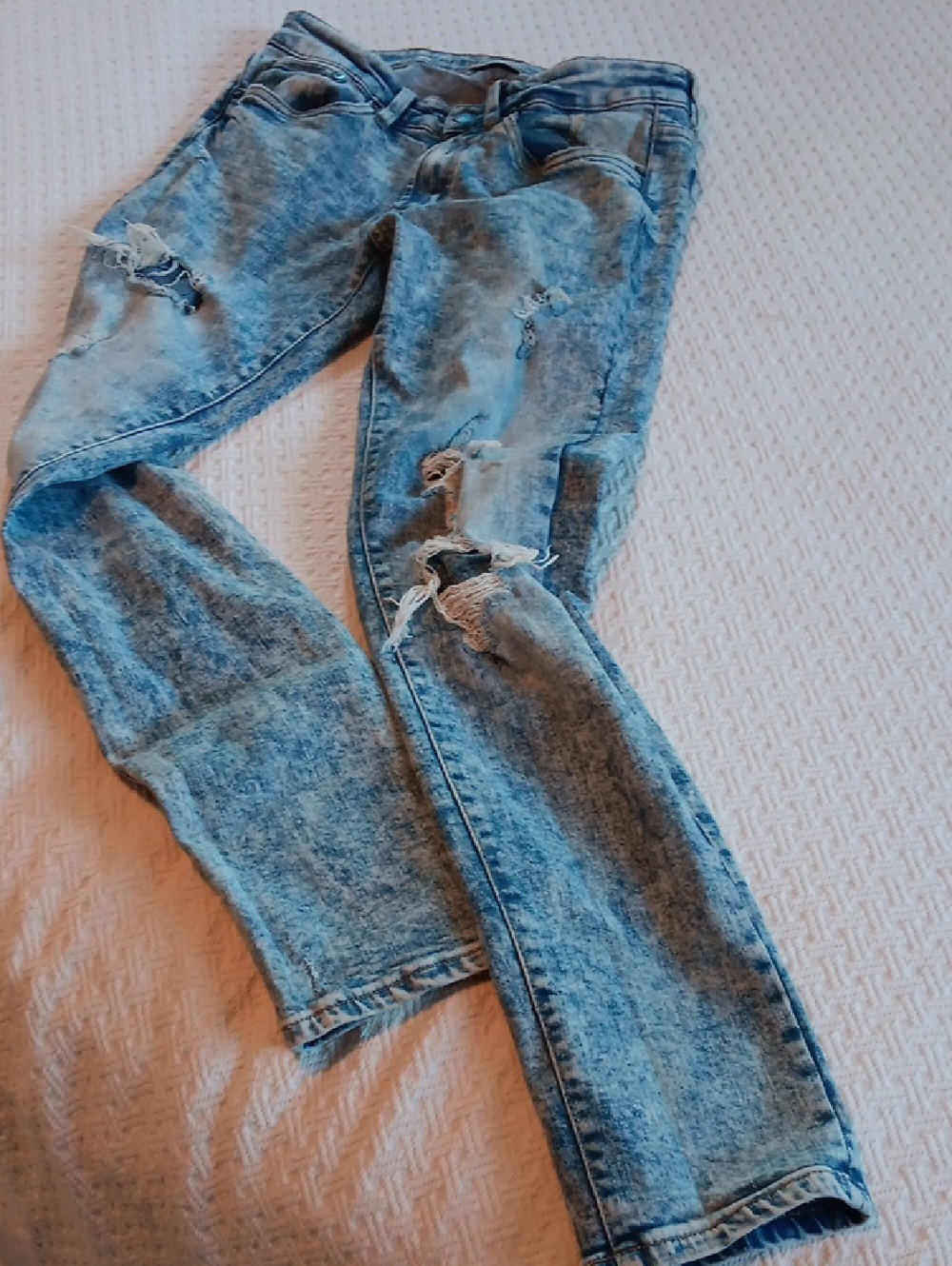 Aeropostale Acid Wash Light Blue Skinny Jeans Size 28
